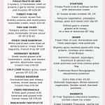 Bistro Table d'hotes Menu 2026